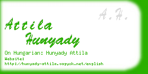attila hunyady business card